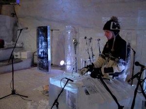 Tjere Isungset plays at Vale Senales Ice Music Festival, February 09 (photo Eric Mutel)