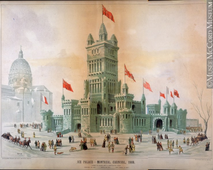 Anonymous print of 1889 ice castle -5194 Anonymous print of 1889 Ice Castle